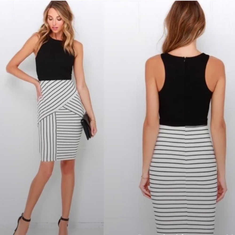 Lulu's | Kiss Cross Bodycon Sleeveless Midi Dress - NWT